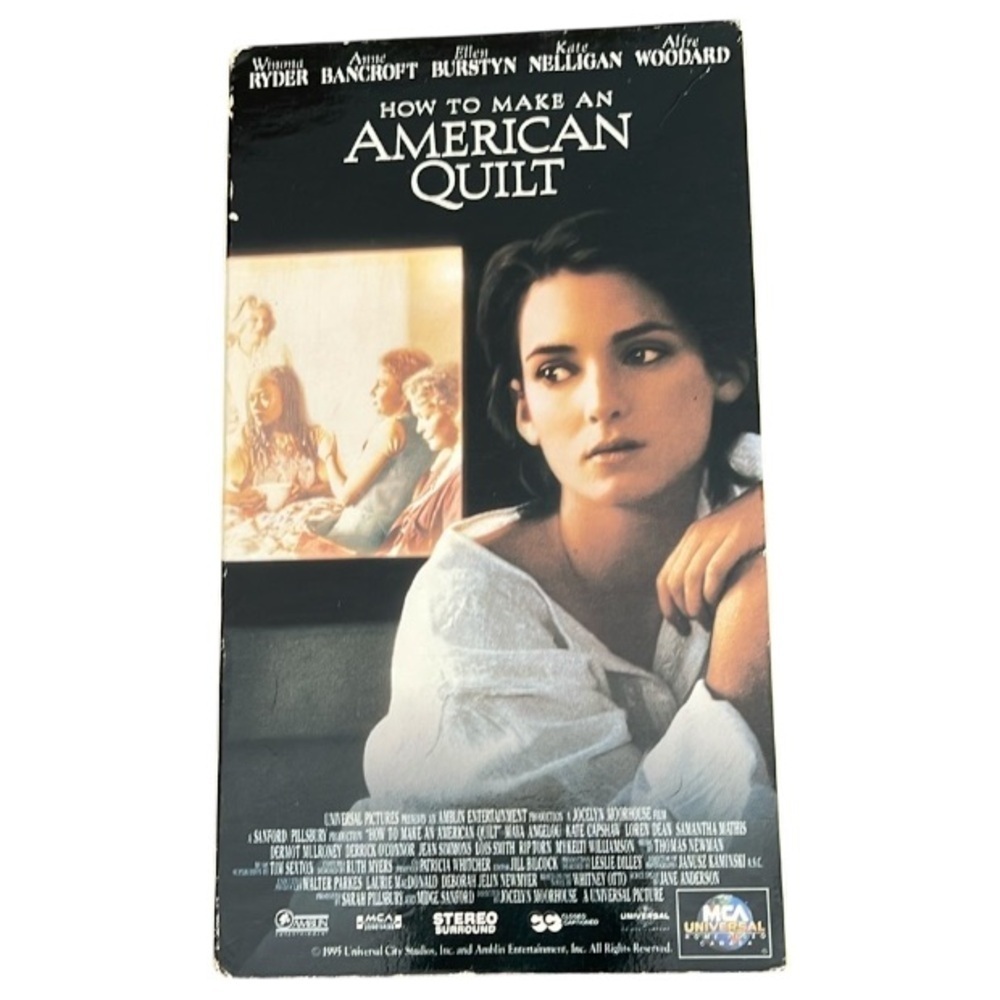 6/$25 VHS Vintage How to Make an American Quilt 1995 Winona Ryder Anne Bancroft